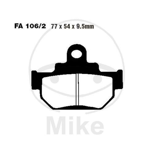 Pair brake pads ebc - ebc, fa106/2tt