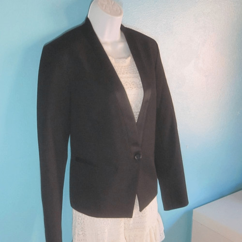 Loft black satin - satin, tuxedo
