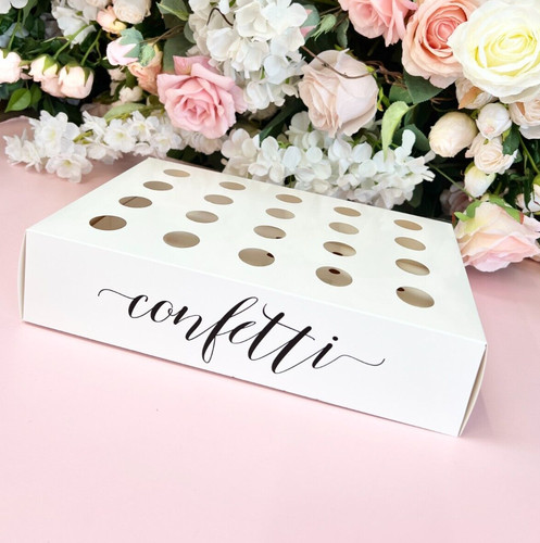 Wedding confetti cone box - confetti,