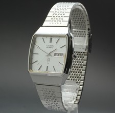 Vintage 1976 [Exc+5] Seiko Quartz 0843-5010 Day Date Kanji 33mm Mens Watch JAPAN