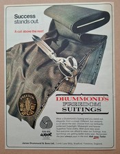 Drummond's Freedom Suitings Original UK Press Advert 1970