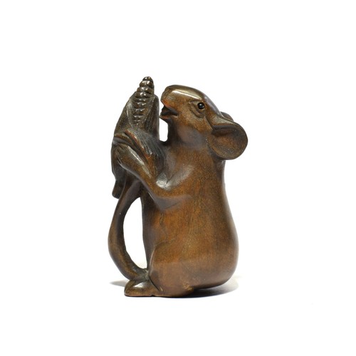 Netsuke mouse japanese boxwood - netsuke,