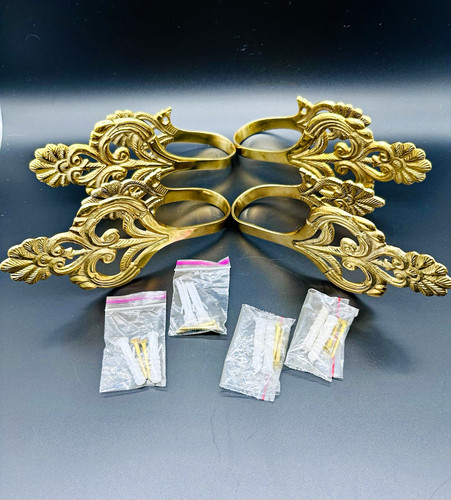 Vtg solid brass curtain - solid,