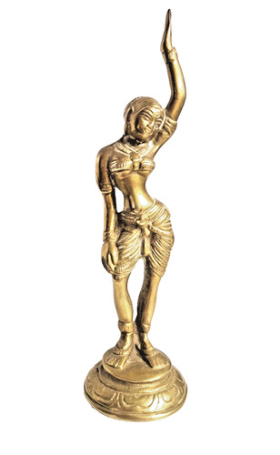Vintage indian brass goddess - brass,
