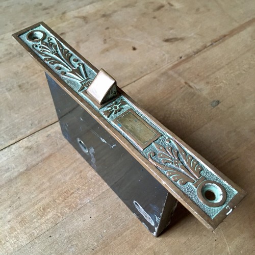 Antique eastlake mortice - mortice, lock