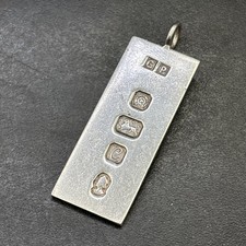 Sterling Ingot Pendant 1977