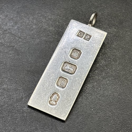 Sterling ingot pendant - sterling,