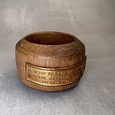 HMS Iron Duke Admiral Jellicoe's Jutland 1916 WWI SMS Konig teak Napkin Ring