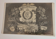 ORIG WW1 REAL PHOTO POSTCARD ROYAL FLYING CORPS HEARTY XMAS NEW YEAR SHOW PLANE