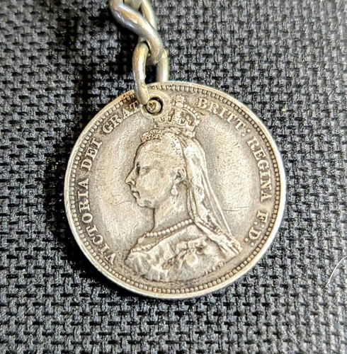 Genuine victorian silver coin - silver,