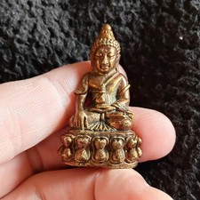 Thai Buddha Rare copper Statue Phra Kring Medicine Buddha