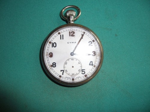 Ww2 military pocket watch with - watch,