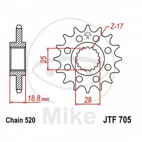 Sprocket z16 520 726 - sprocket, 726.44.27