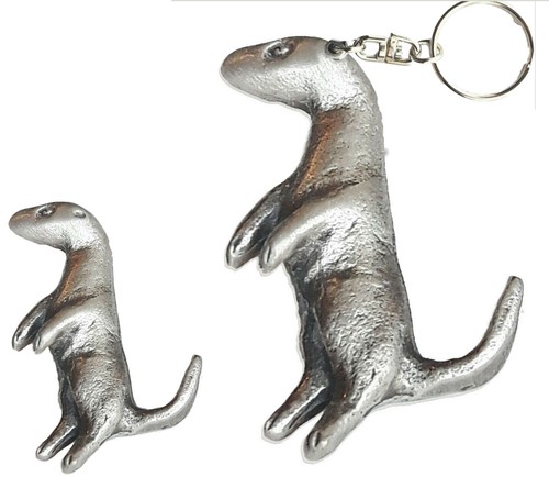 Meerkat keyring and pin - meerkat, badge