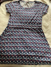 MUDD & WATER FIT AND FLARE BLUE DRESS SIZE 12 100% COTTON