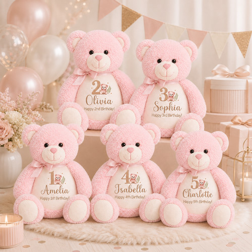 Personalised birthday teddy - personalised,