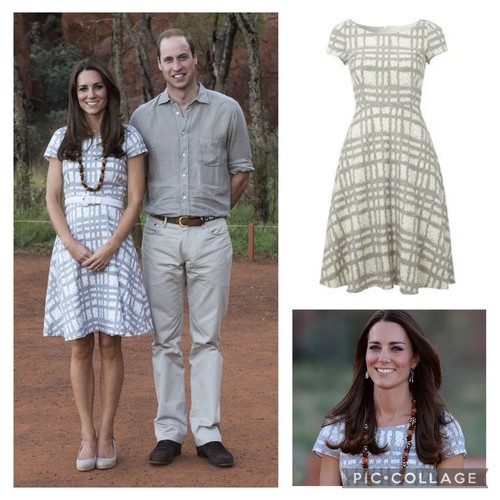 Hobbs ivory checked dress - checked, size
