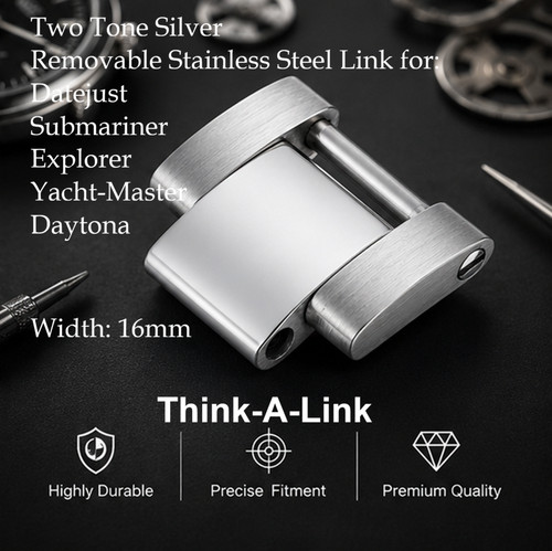Silver two tone - tone, link