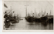 VINTAGE POSTCARD.THE ROYAL DOCK.GRIMSBY.LINCOLNSHIRE.