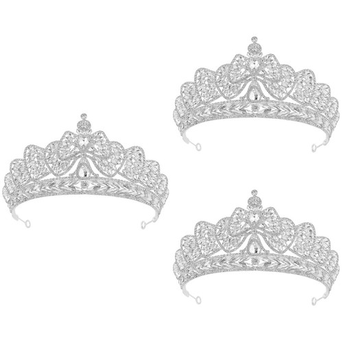 Three silver bridal tiara - silver,