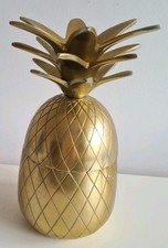 Vintage Pineapple Ice Bucket Brass Gold Colour Box See Description