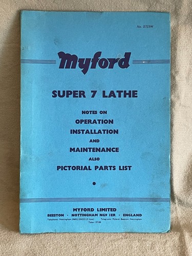 Myford super lathe - super,