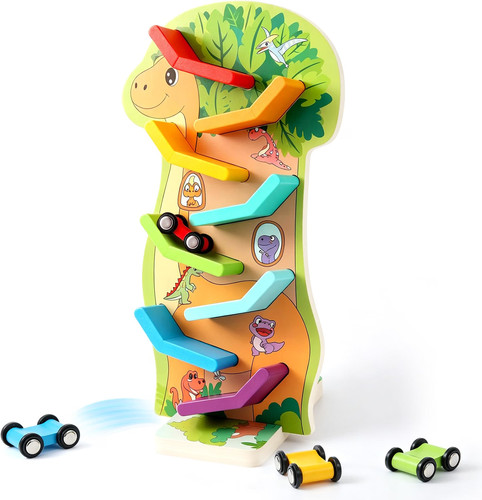 Wooden dinosaur car - car,