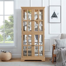 Oak Curio Display Cabinet