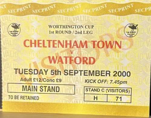 Cheltenham town watford - cheltenham,