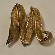 Trifari Letter M Brooch