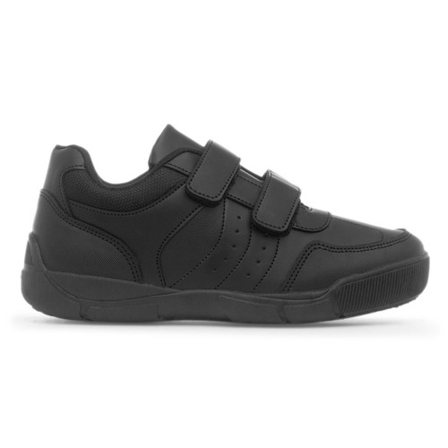 Boys black school shoes double - shoes,