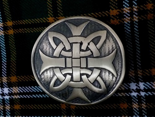 Celtic kilt belt buckle cross - kilt,