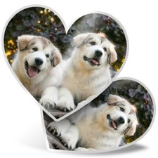 2 x Heart Stickers 15 cm -