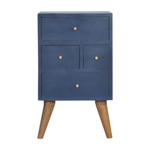 Navy blue drawer bedside - blue,