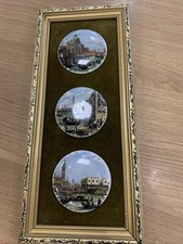Vintage Wall Plaque by Staffordshire Fine Ceramics Frame | Venice Scenes