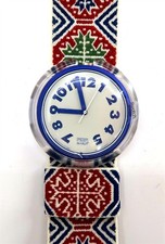 NEW Swatch POP Watch NORDLICHT PWN110 with Case and Papers 1993 Works Great NOS