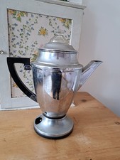 1930s / 40s Electric Coffee Percolator Stainless Steel Vintage Kitchenalia Prop