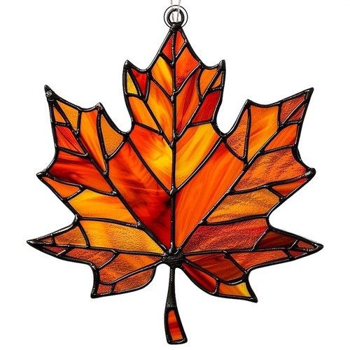 Autumn maple leaf acrylic - autumn,