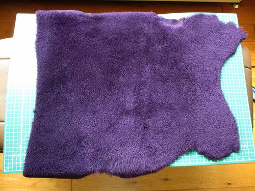 Purple thick short curly - short,