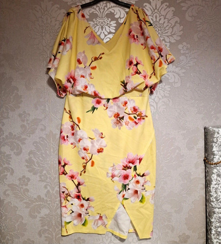 Quiz floral chiffon ruffle - floral,