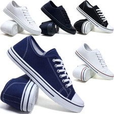 Mens Canvas Shoes Casual Lace
