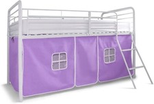 Lilac Mid Sleeper Cabin Bed Tent Curtain Set –  Girls Playhouse Cover - New