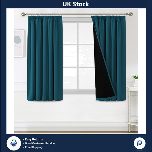 Blackout pencil pleat curtains - blackout,