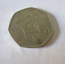 Olympic Weightlifting fifty pence coin 50p coin circulated