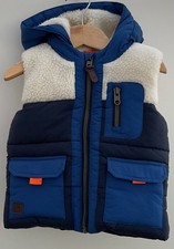 Next blue hooded Gilet Age 6-9