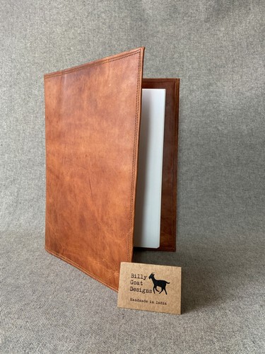 Leather book cover goat - leather, a4