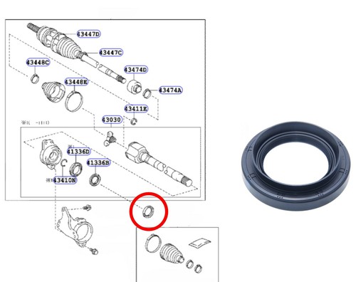 Front right drive - right, shaft