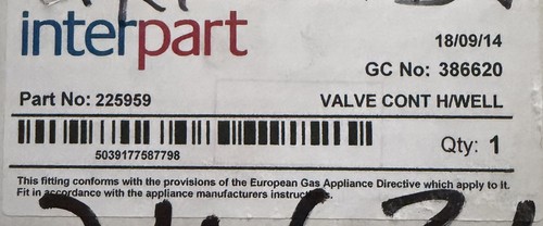Baxi solo gas valve genuine - baxi,
