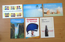 6 Guinness ad.  postcards as