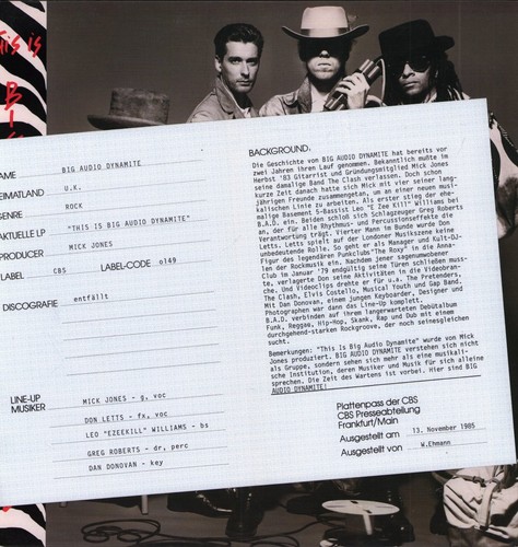 Big audio dynamite this - dynamite, is